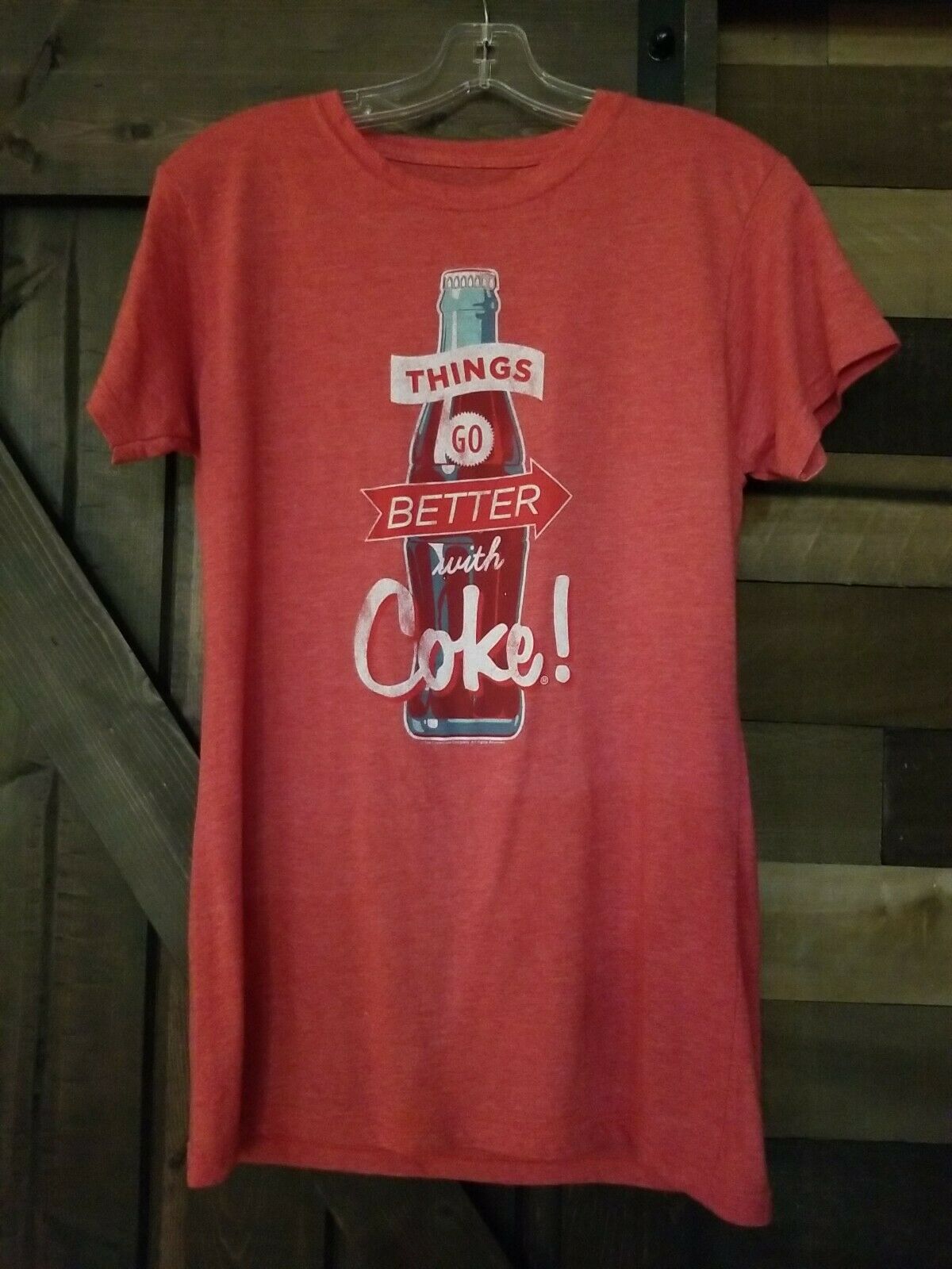 True Vintage Red Things Go Better With A Coke Xxl Cotton Blend Shirt