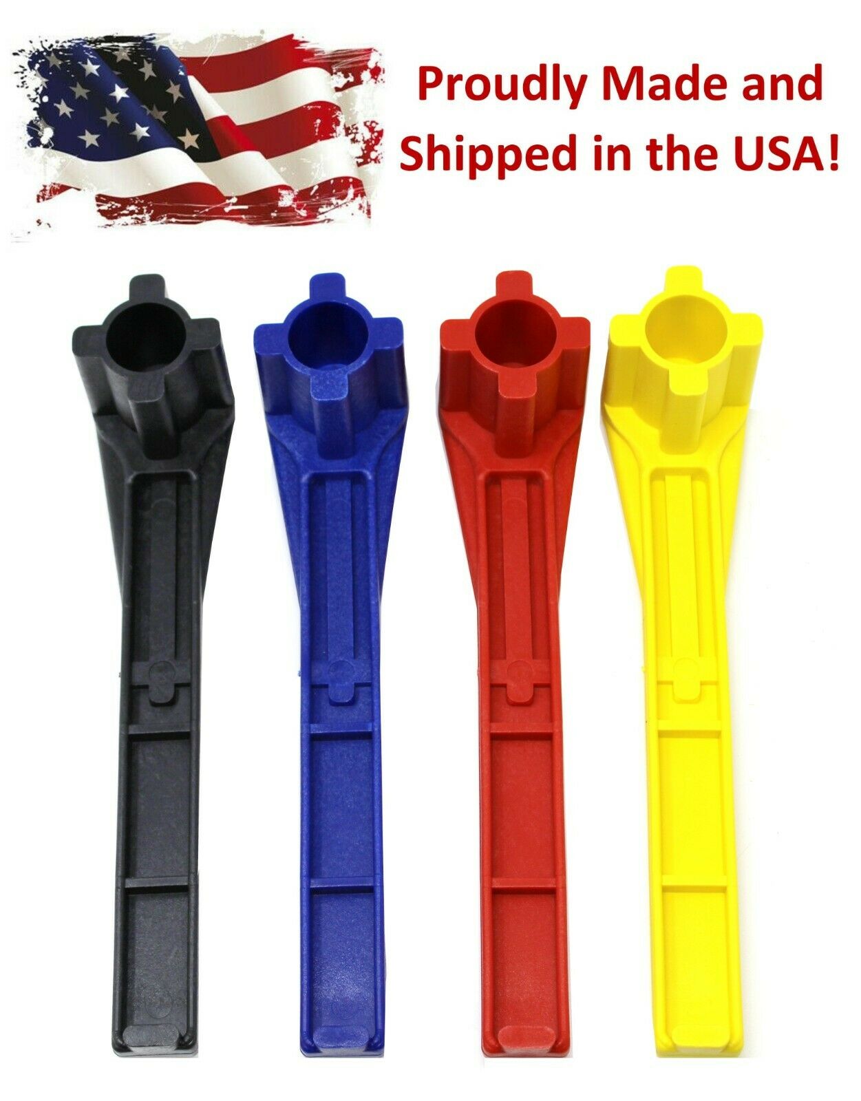 4-in-1 Bung Drum Wrench 55-30-15 Gallon Water Barrel Nut Cap Plug Pick A Color